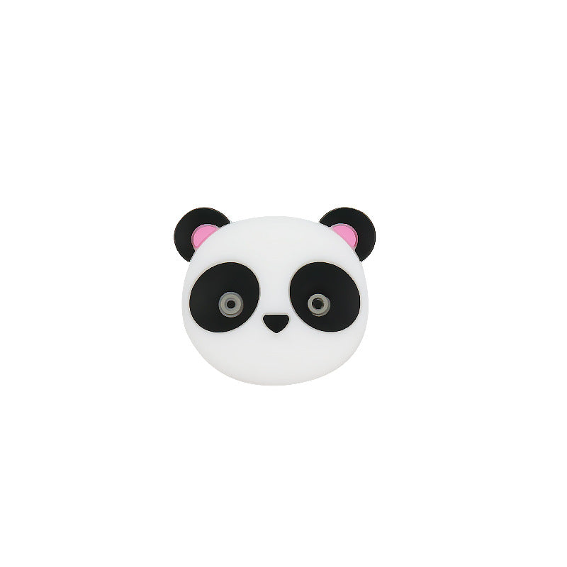 Silicone Focal Beads Cartoon Animal Panda Face with Ears 11