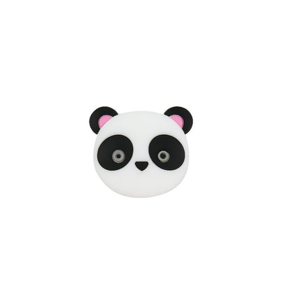 Silicone Focal Beads Cartoon Animal Panda Face with Ears 11