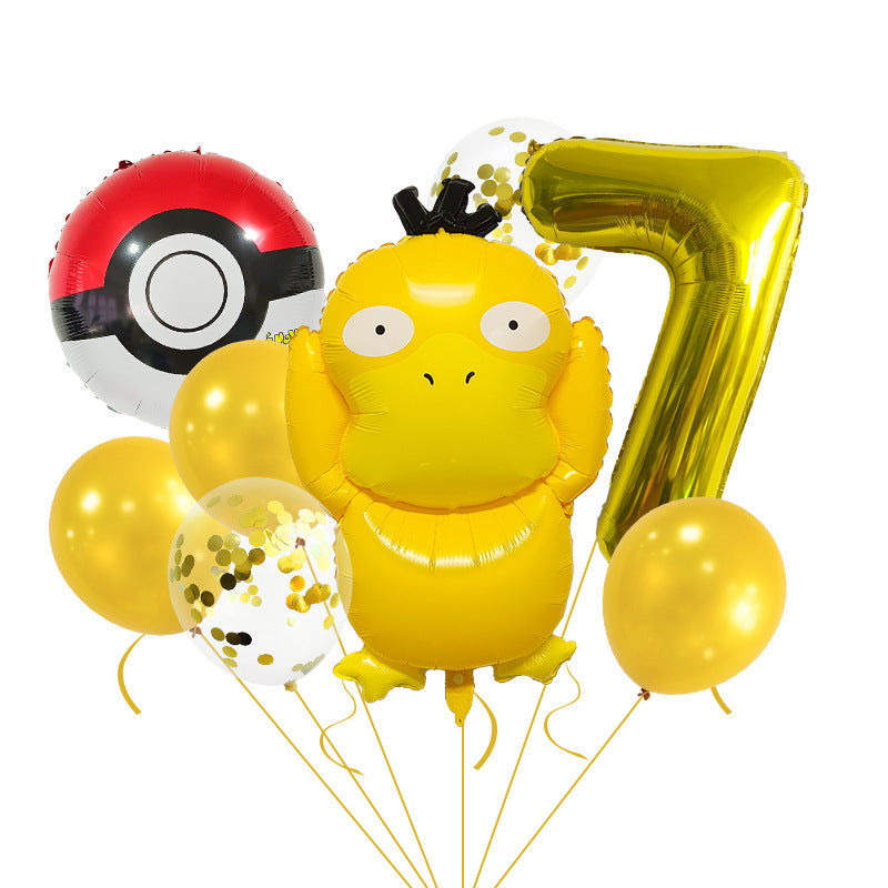 Pocket Monster Duck Foil Balloon Set Party Decoration 20x15cm 10
