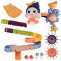 Plastic Marble Run Bath Toy Suction Cup Spinner Water Toy Set