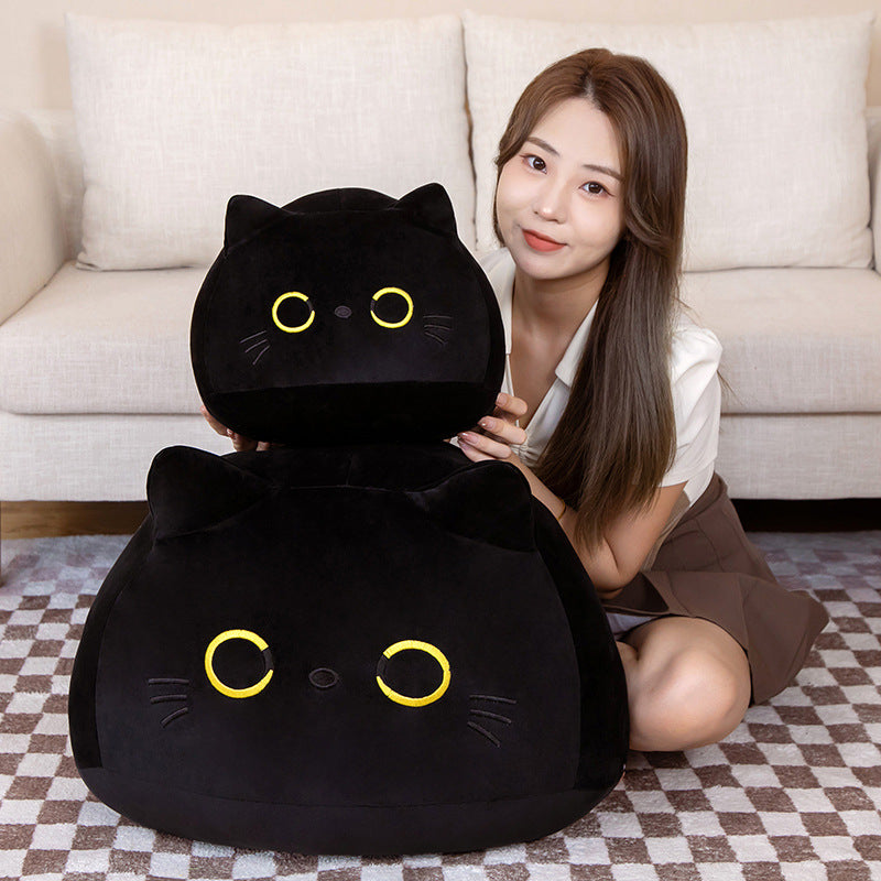 Black Cat Plush Pillow Stuffed Animal Soft Doll 10-70cm 3