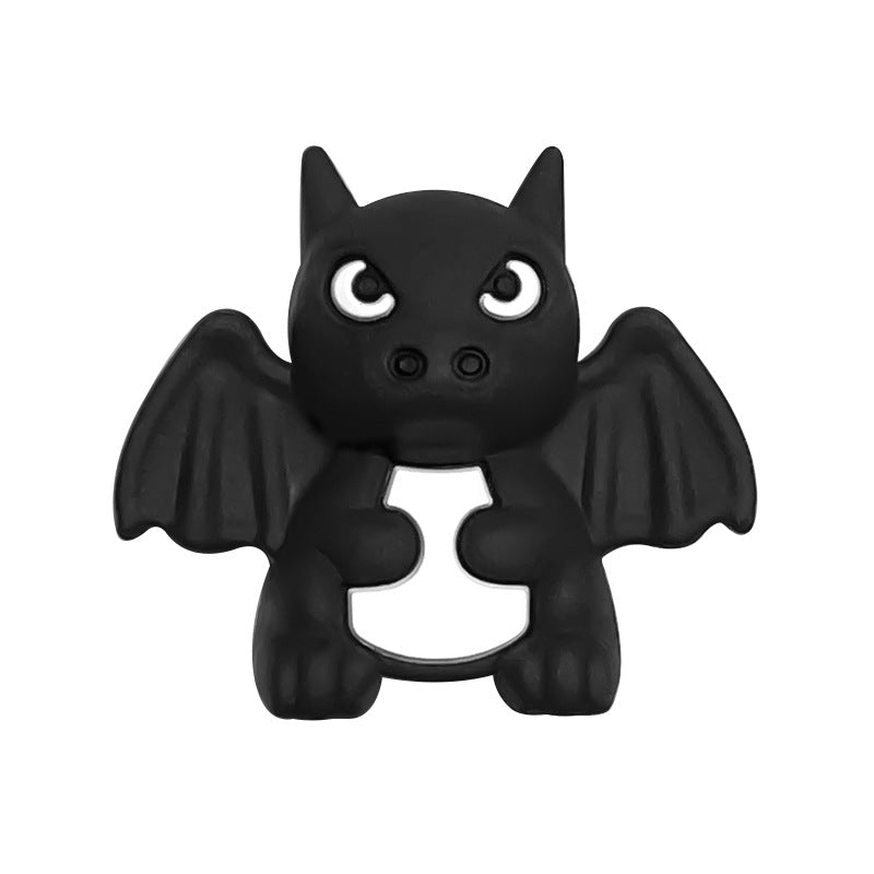 20Pcs Silicone 3D Focal Beads Small Dragon Animal Front Facing 8