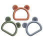 Bear Head Silicone Teething Toy Handheld for Baby 80x72x14mm 11