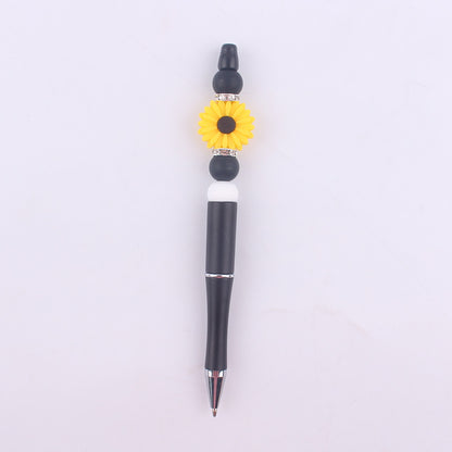 Daisy Flower Silicone Beaded Pens Ballpoint Novelty Handmade Gift 11