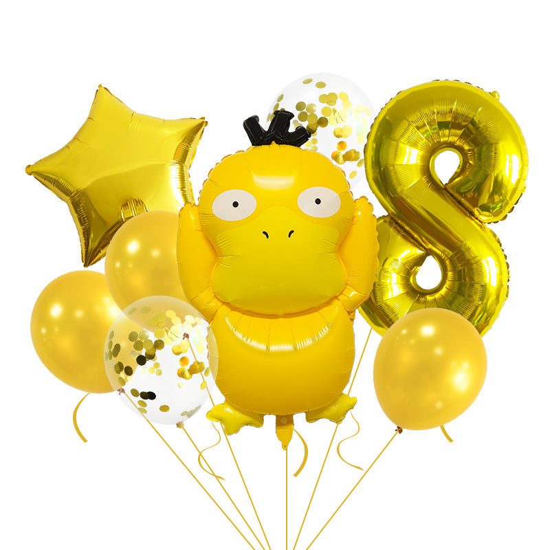 Pocket Monster Duck Foil Balloon Set Party Decoration 20x15cm 21