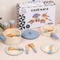 Wooden Pretend Play Cooking Set Montessori Toys for Kids 6