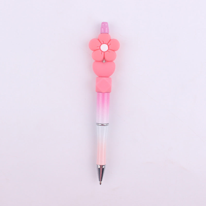 Daisy Flower Silicone Beaded Pens Ballpoint Novelty Handmade Gift 18