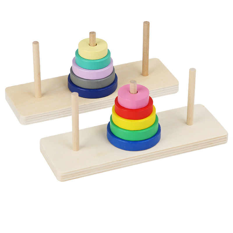 Wooden Montessori Toys Shape Sorting Stacking Educational Toy