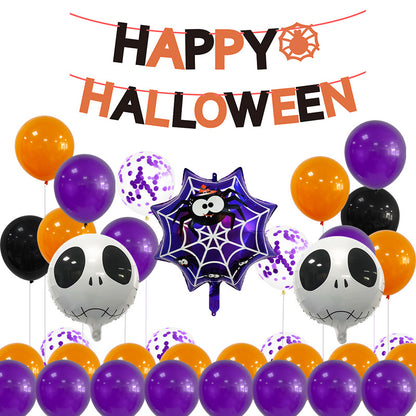 Halloween Pumpkin and Skull Foil Balloon Set Party Decoration 6