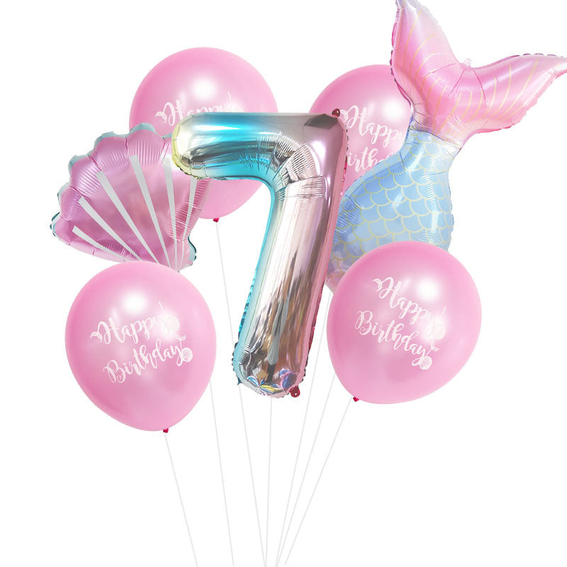 Mermaid Foil Balloon Set Birthday Party Decoration 20
