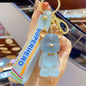 Crystal Bear Silicone Bead Keychain with Bow Tie Charm 7