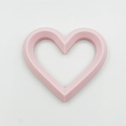 3Pcs 80mm Heart Silicone Beads Solid Color 8