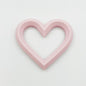 3Pcs 80mm Heart Silicone Beads Solid Color 8