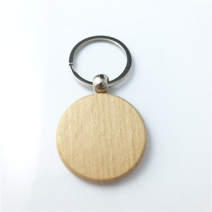 Wooden Beech Wood Keychain Blank Various Shapes for DIY 6