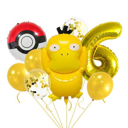 Pocket Monster Duck Foil Balloon Set Party Decoration 20x15cm 9