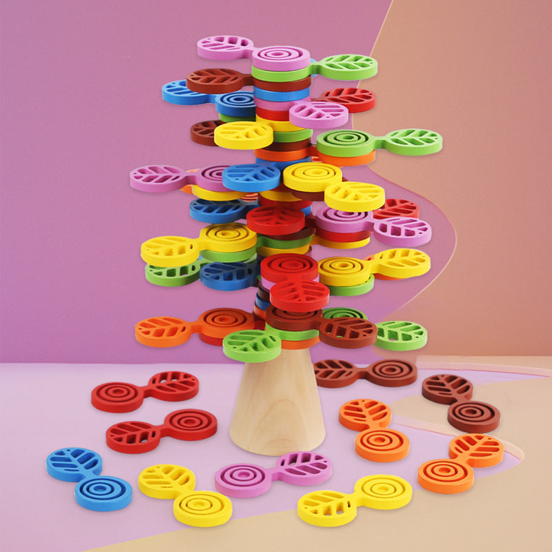 Wooden Interlocking Rotating Building Blocks Educational Toy