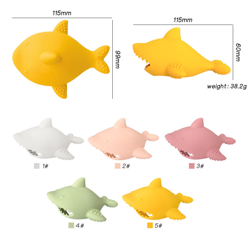 Silicone Shark Baby Teething Toy Handheld Teether for Baby 2