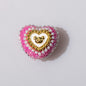 10pcs Heart Bear Rhinestone Acrylic Focal Beads 27.5x24.6mm 9