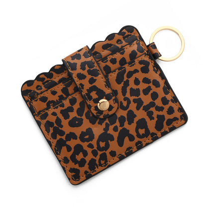 PU Leather Keychain Coin Purse Card Holder Compact Design 10