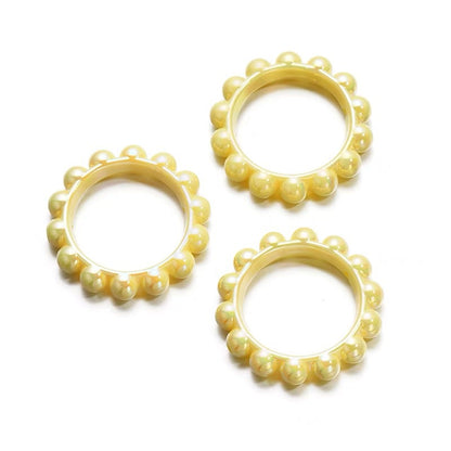 10Pcs 42mm Balsam Pear Ring Lace Acrylic Beads UV Scratch Resistant 16