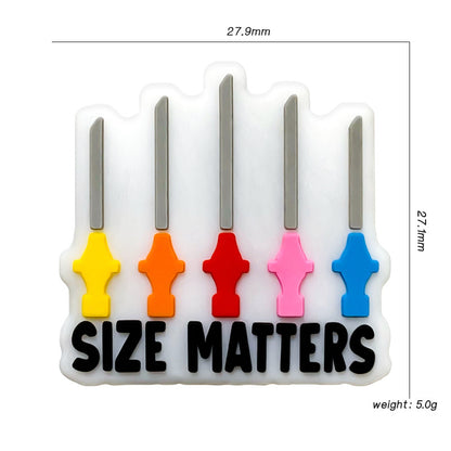 20pcs Silicone Focal Beads Thermometer Size Matters Text Detail 2