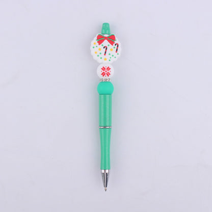 Christmas Silicone Beaded Pens Santa Claus Snowman Tree Holiday Gift 12