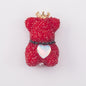 10pcs Sugar Crown Bear Rhinestone Focal Beads Large and Small 8