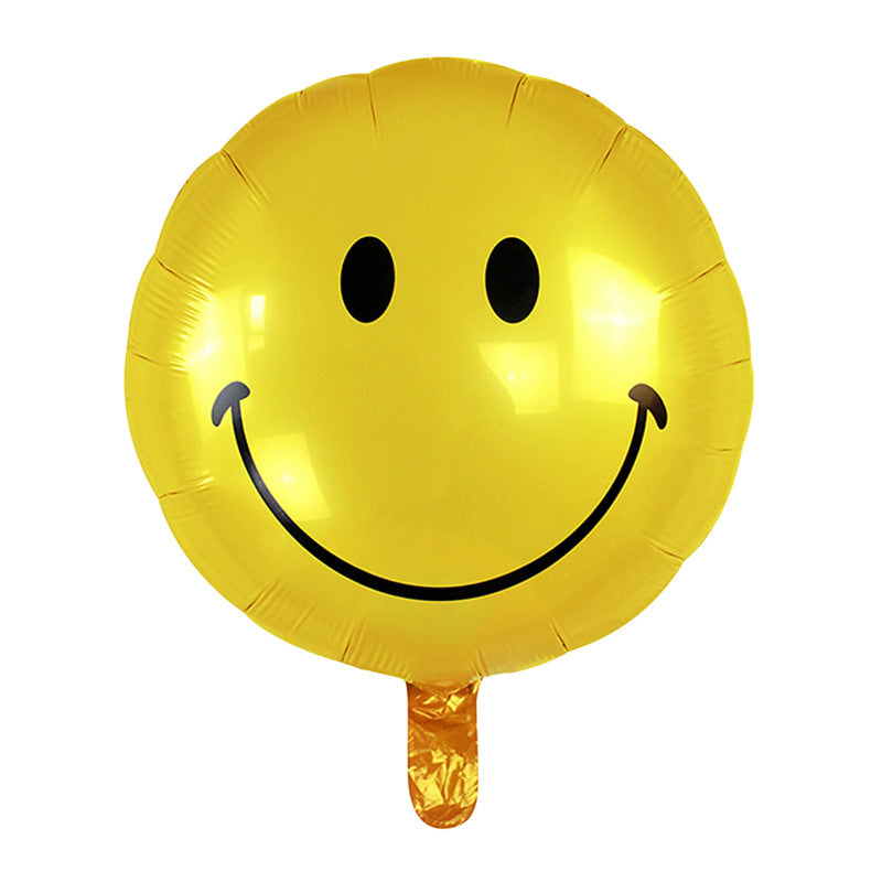 Smiling Face Foil Balloons 18 Inch Birthday Party Decoration 50pcs 3