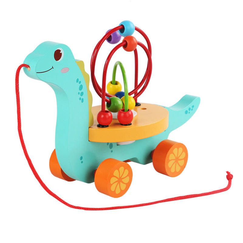 Wooden Bead Maze Pull Toy Educational Activity for Toddlers 5