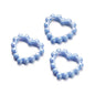 10Pcs 39x43mm Solid Color Plated Love Circle Acrylic Beads 6
