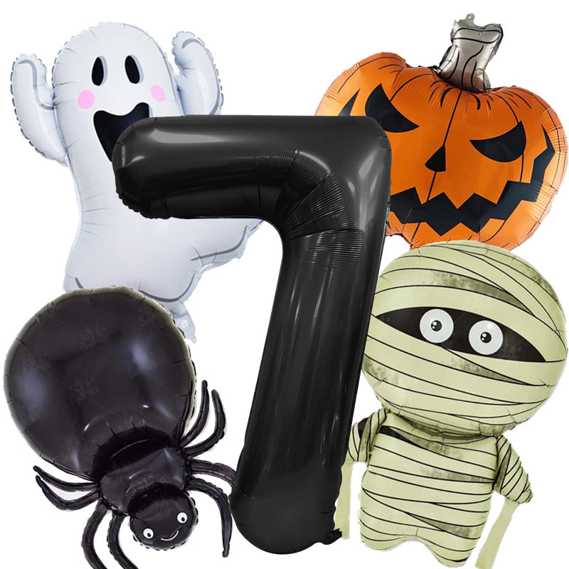 Ghost Pumpkin Spider Foil Balloon Halloween Party Decoration Set 11