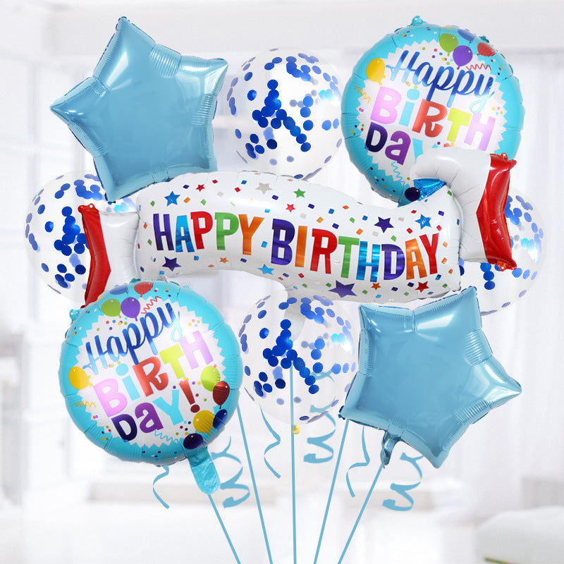 Happy Birthday Foil Balloon Set Kids Party Decoration 4