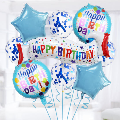 Happy Birthday Foil Balloon Set Kids Party Decoration 4