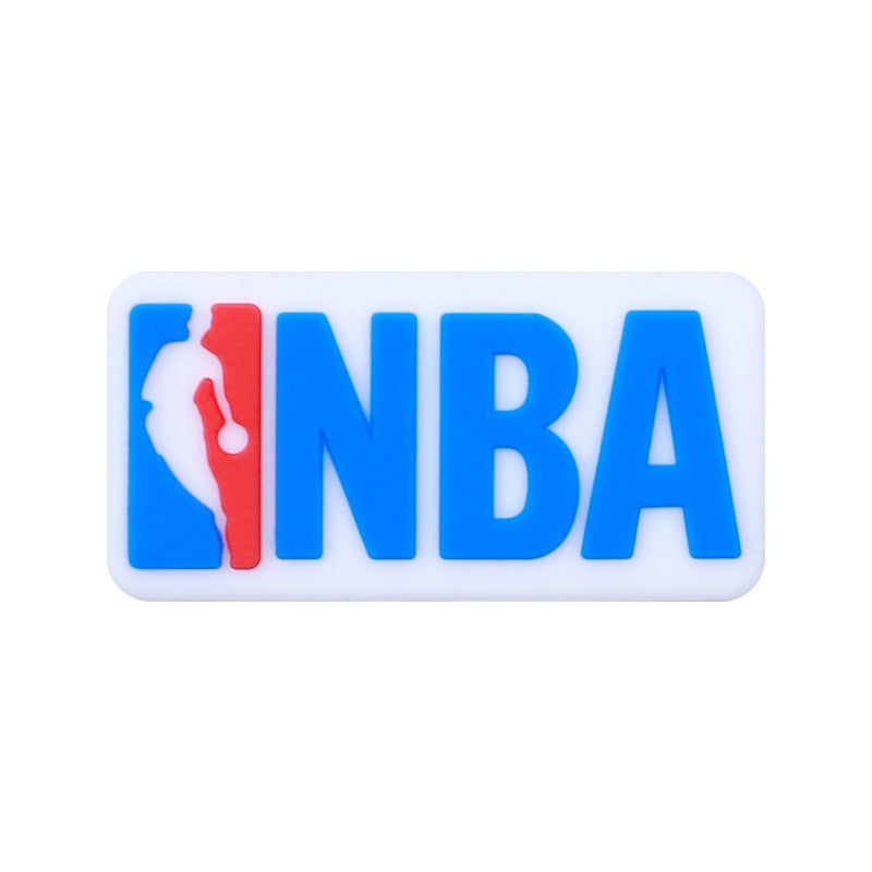 20Pcs Silicone Focal Beads Basketball Jersey Design Flat Shape 12