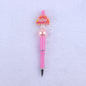 Cartoon Pattern Silicone Beaded Pens Ballpoint Pen DIY Craft Supplies 14