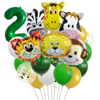 Jungle Animals Foil Balloon Set Birthday Party Decoration 6