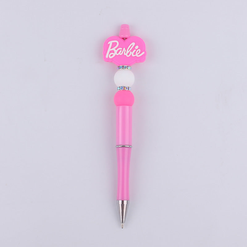 Pink Heart Silicone Beaded Pens Handmade Novelty Office School Gift 22