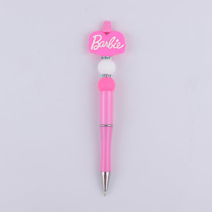 Pink Heart Silicone Beaded Pens Handmade Novelty Office School Gift 22