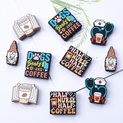 Silicone Focal Beads Coffee Stethoscope Gnome Holding Coffee Cup 2