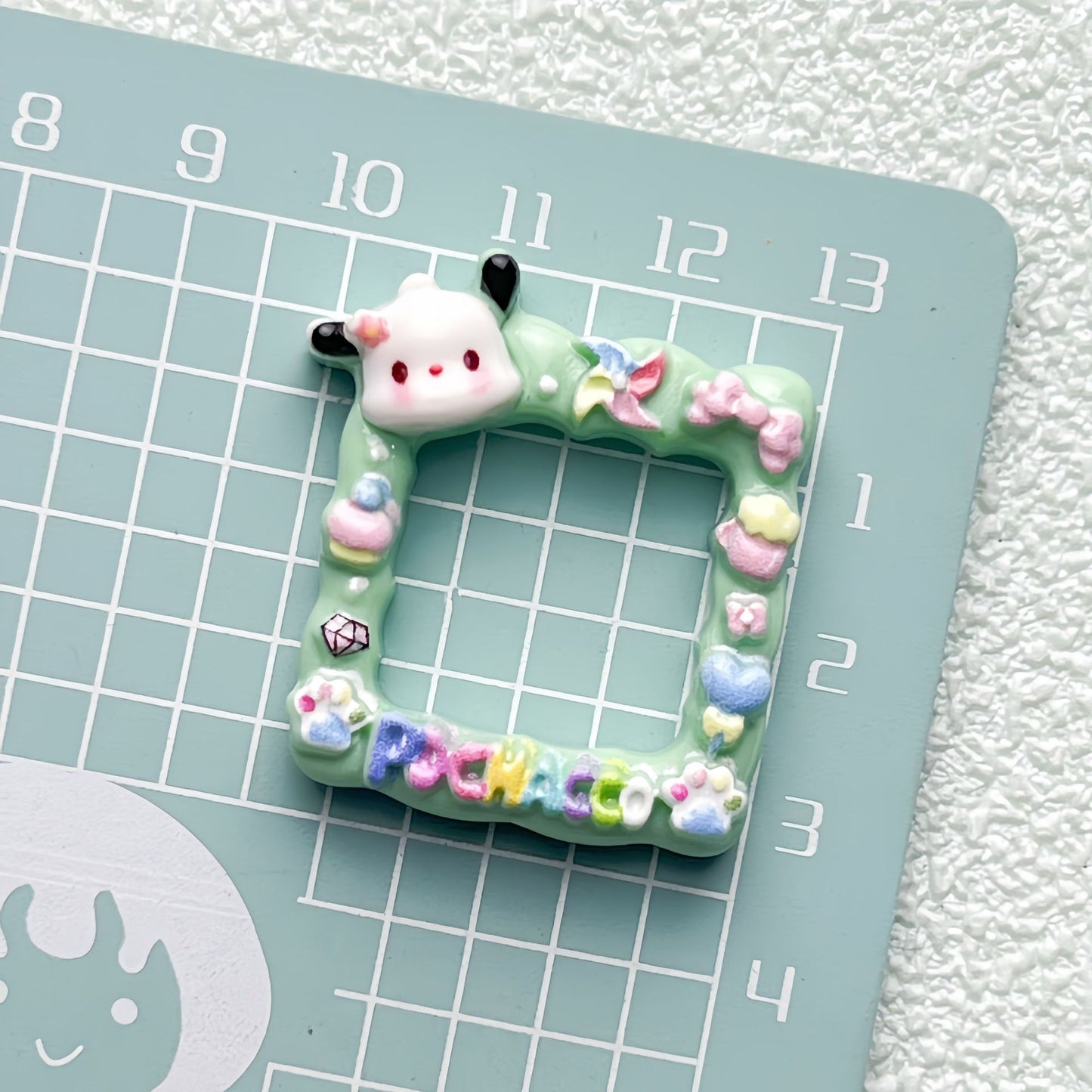 10Pcs Cute Photo Frame Acrylic Beads Bright Sanrio DIY Craft 8