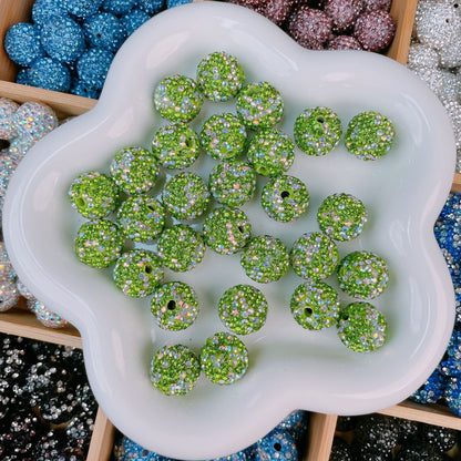 20pcs 16mm Clay Rhinestone Beads Mix Colors DIY Jewelry Making 3