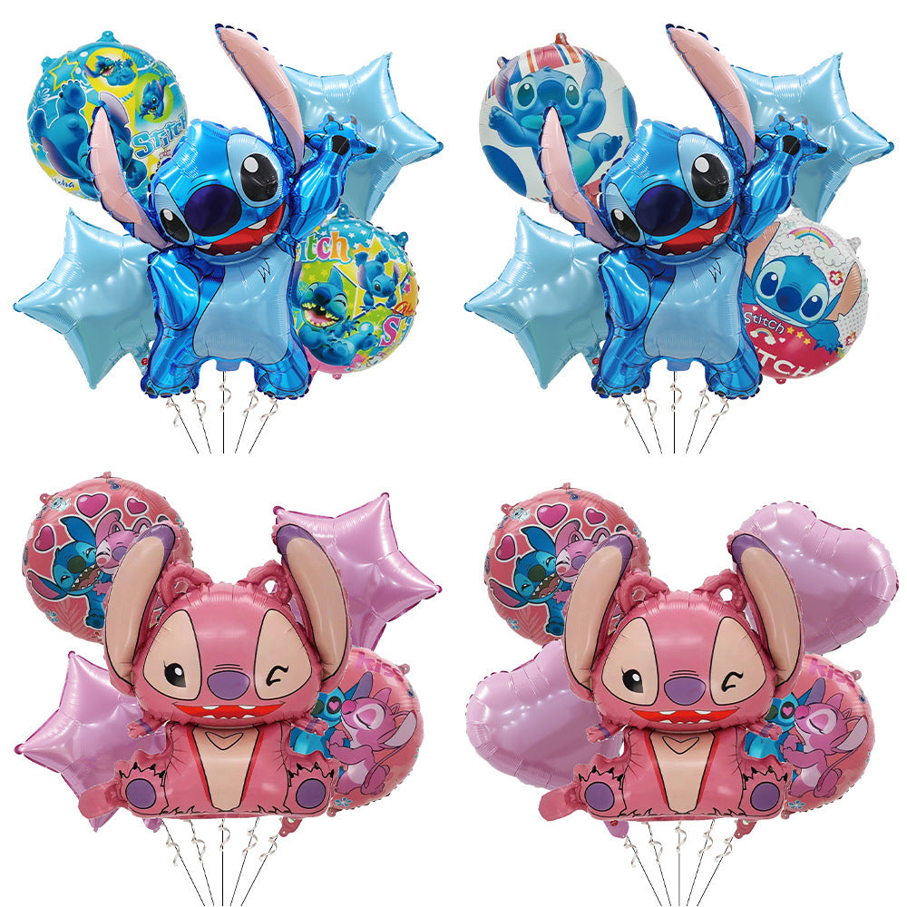 Lilo Stitch Foil Balloon Set Children's Birthday Party Decoration 5pcs 8pcs 5