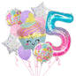 Cupcake and Number 3 Foil Balloons Birthday Party Decoration Set 9
