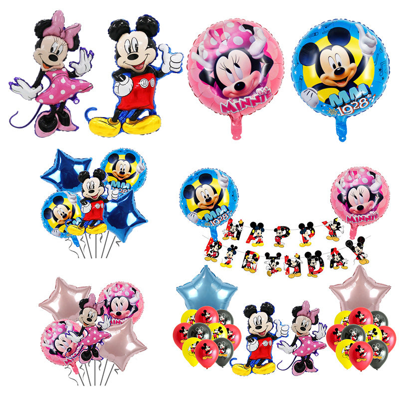 Mickey Minnie Cartoon Foil Balloon Set Birthday Party Decoration 2