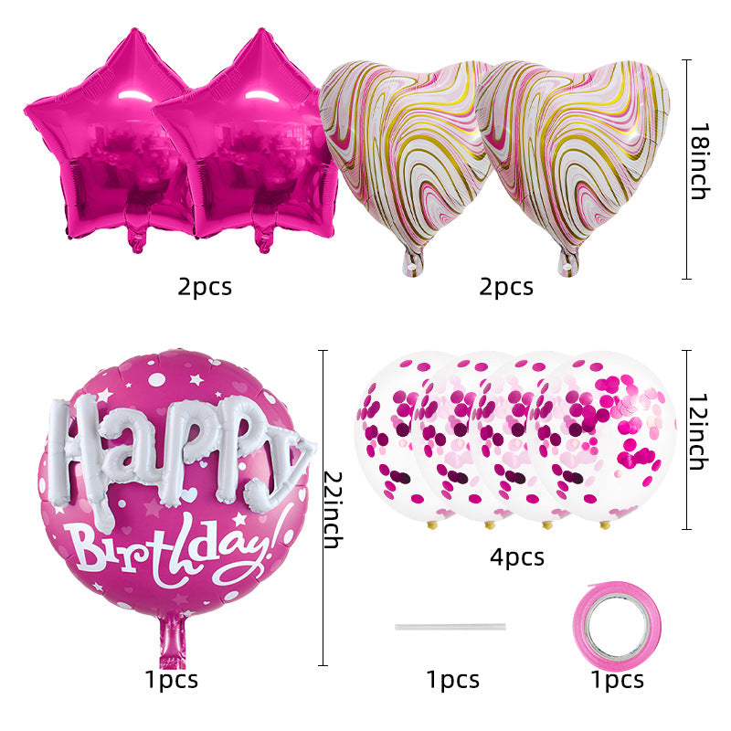 Happy Letter Foil Balloon Set Birthday Party Decoration 22 Inch 2