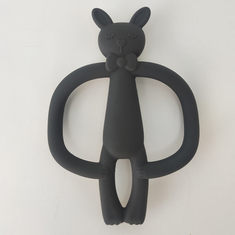 Silicone Baby Teether Rabbit Shape 2Pcs Set for Infant 14