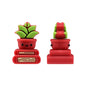 20Pcs Silicone 3D Focal Beads Cactus Flower Pot With Various Designs 5