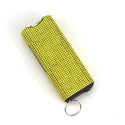 Self Defense Rhinestone Flashlight Electric Shock Keychain 6