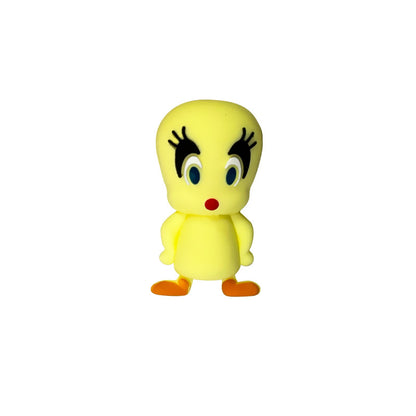 20Pcs Silicone 3D Focal Beads Yellow Duck Standing Pose Multi Color 12