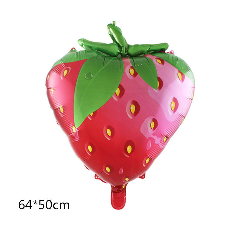 Fruit Foil Balloon Set Watermelon Pineapple Strawberry 5pcs 6